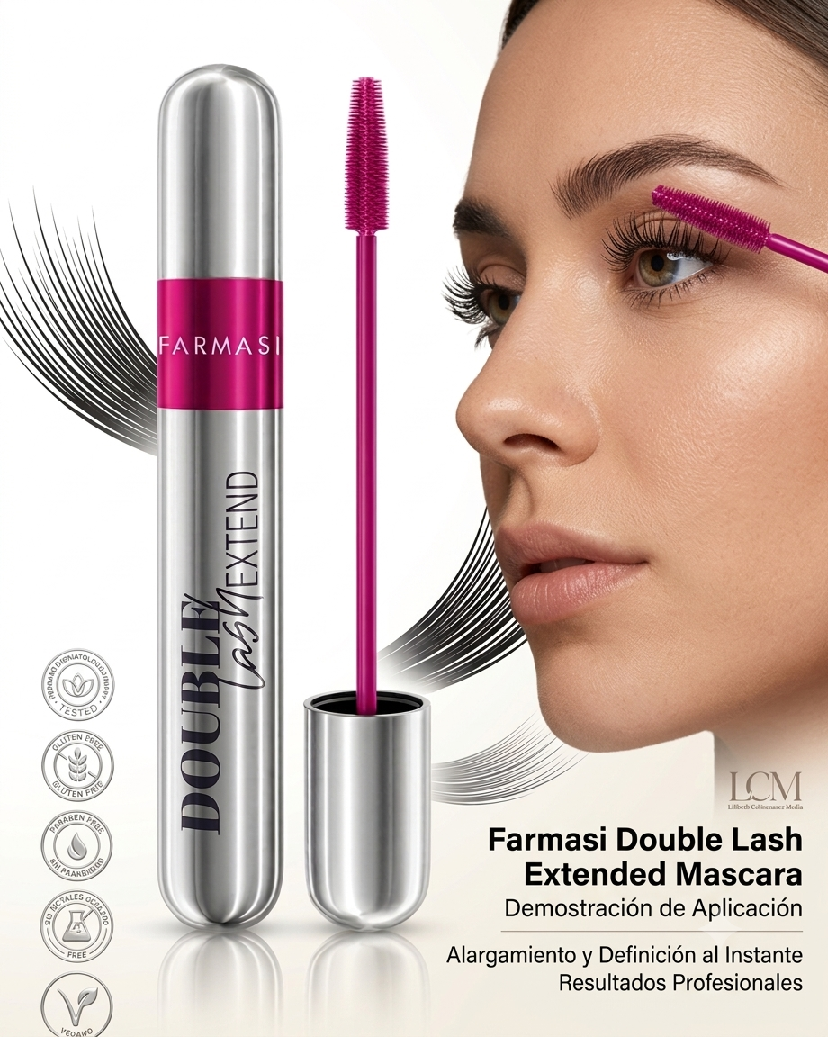 Máscara de Pestañas Double Lash Extend - Farmasi