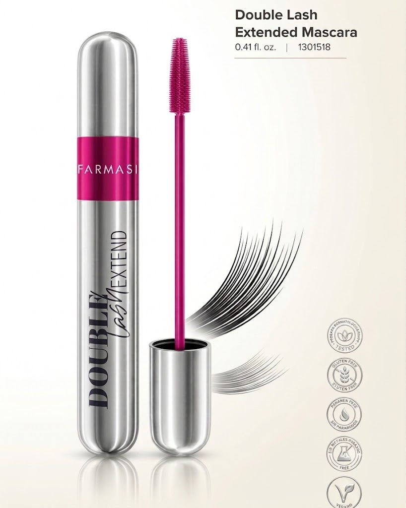 Máscara de Pestañas Double Lash Extend - Farmasi